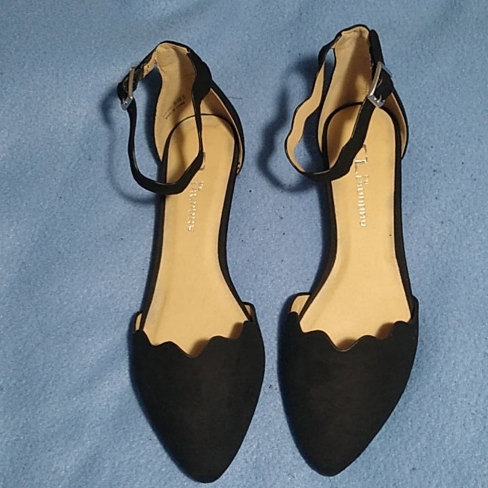 Blk flat dress shoes